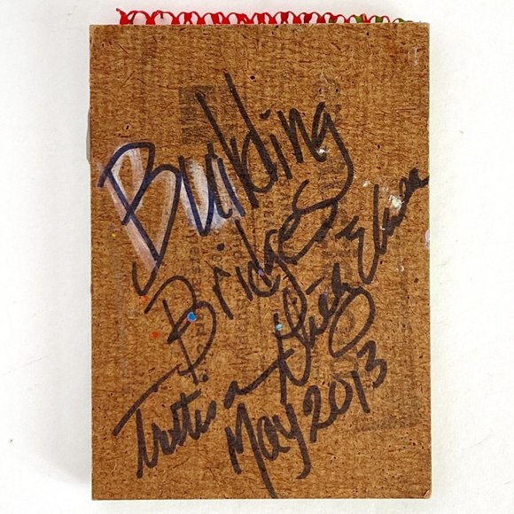 ATC ACEO Original 'Building Bridges' Encaustic Wax Collage Tristina Elmes - Picture 7 of 7